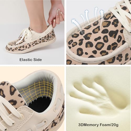 BARERUN Womens Walking Shoes Barefoot Zero Drop Minimalist Wide Sneakers 10 Wide Leopard