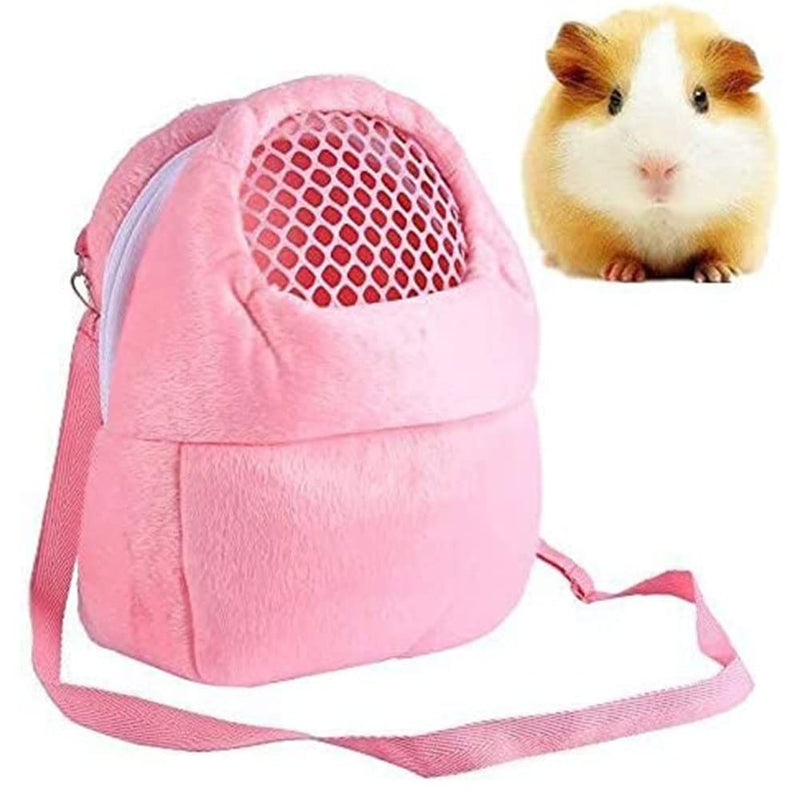 Transport bag squirrel, transport bag hamster hedgehog, hamster travel bag with mesh handbag travel backpack, rabbit hamster bag hamster rat shoulder bag hamster travel bag (pink) pink - BeesActive Australia