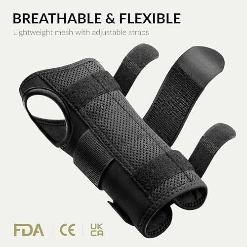 BraceUP Carpal Tunnel Wrist Brace - Metal Wrist Splint for Hand and Wrist Support, Tendonitis Arthritis Pain Relief L/XL Right Hand