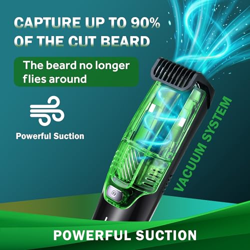 NONK Vacuum Beard Trimmer and Hair Clipper for Men, Electric Shaver