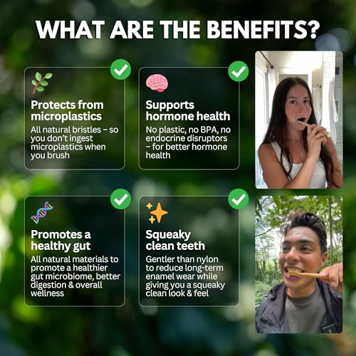 PRIMALS Complete Natural Oral Care Bundle - Boar Bristle Toothbrush 4-Pack, Fluoride-Free Nano Hydroxyapatite Toothpaste Tablets & Copper Tongue Scraper - Zero Fluoride, Zero Plastic, Zero Toxins