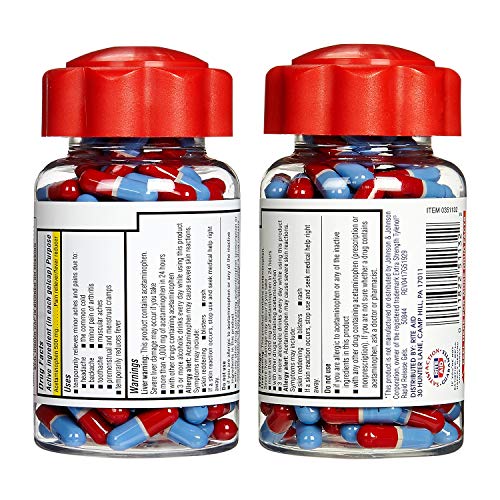 Rite Aid Extra Strength 500mg Acetaminophen Rapid Release Gelcaps - 150 Count | Joint, Muscle, Arthritis, Back Pain Relief