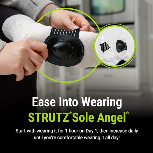 Strutz Sole Angel - The Original Patented Arch Support and Compression Technology - Plantar Fasciitis Support - Ease Discomfort and Improve Mobility - Metatarsal Foot Pads for Women and Men - 1 Pair
