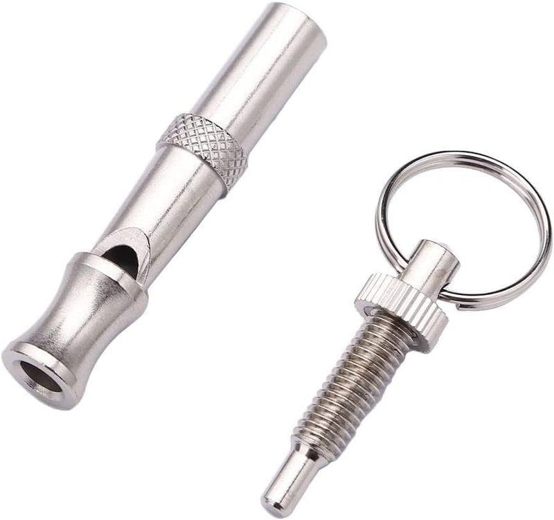 1Pc Silver Adjustable Ultrasonic Dog Whistle,Portable Whistle Pet Whistle Supersonic Whistle Dog Whistles for Pet Training,Pet Supplies,Training and Behavior Aids,Convenient to Carry - BeesActive Australia