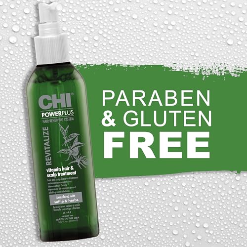 CHI PowerPlus Revitalizing Hair Treatment, Relieves Tightness & Dryness, Made With Botanicals & Vitamins to Nourish, Balance & Stimulate Scalp, 3 Oz