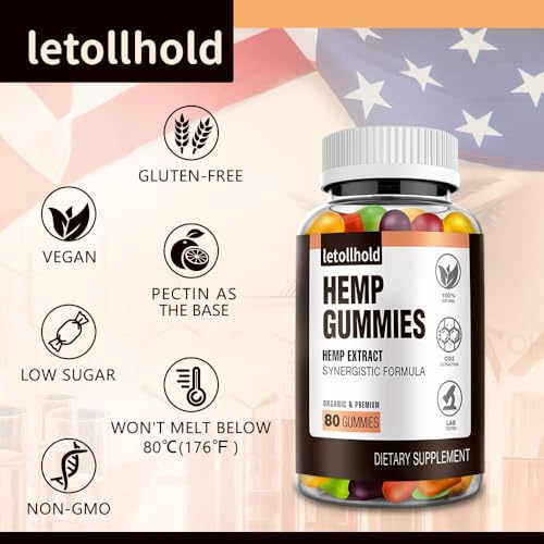 Hemp Gummies (2 Pack) - High Potency Advanced Extra Strength with Pure Natural Hemp Oil, Best Hеmp Gummies for Adults - Low Sugar