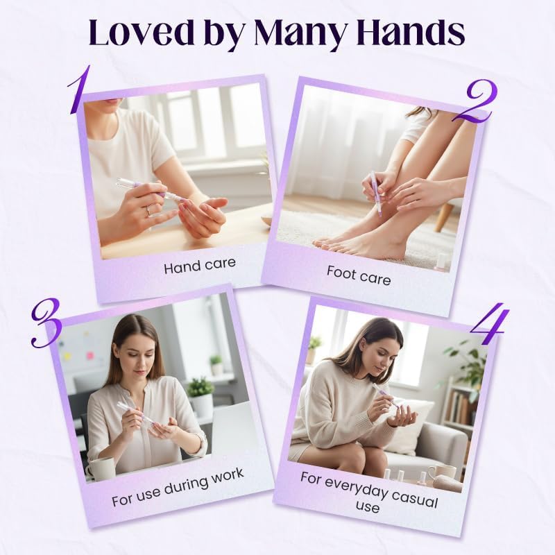 2Pcs 2-in-1 Cuticle Oil Pusher Pen,2026 New Ceramic Cuticle Pusher & Oil Pen,Cuticle Oil Nail Care Pen - Gentle Cuticle Remover for Dry & Damaged Nails,Hangnails,Moisturize Strengthen Brighten