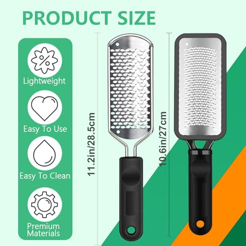 Professional Pedicure File and Callus Remover - Stainless Steel Material, Ergonomic Handle, can Easily Remove Hard Skin, Callus, Dryness, Leaving Your feet Soft and Smooth (Home/Salon use) Silver