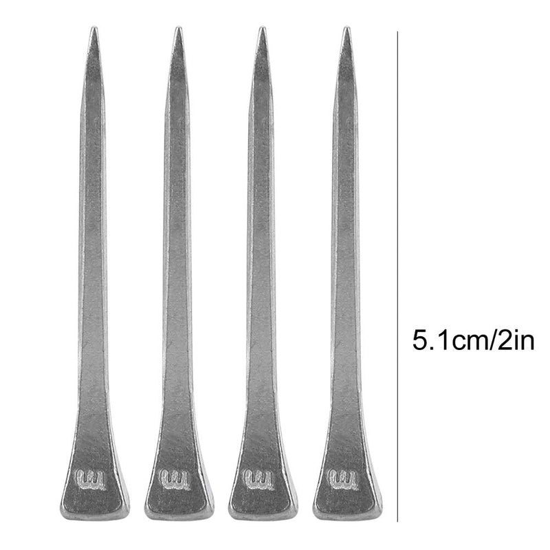 250 Pcs Stainless Steel Horseshoe Nails, E5 Horseshoe Nails, 2 Inches Sharp Bevel Horseshoe Nail Horseshoe Tools Horse Hoof Nail for Horse Training Equestrian Sports - BeesActive Australia