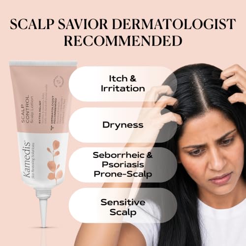 KAMEDIS Scalp Moisturizer Lotion For Dry, Itchy, Dandruff, Flaky & Sensitive Scalp. Over-Night Mask Treatment Botanicals-Based. Parabens Free. 3.38 Fl Oz. 1 Scalp Lotion