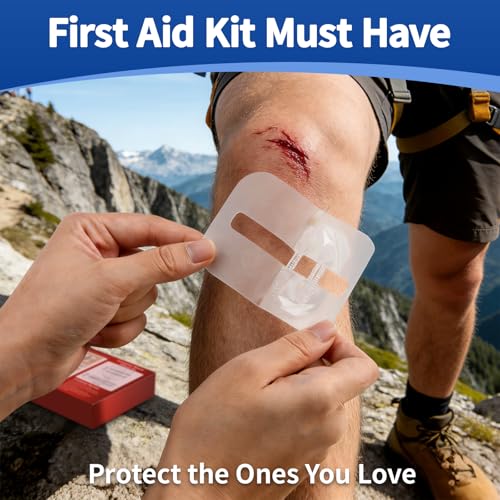 Emergency Wound Closure Strips Kit, 3 Types Butterfly Bandages, Laceration Closure Kit with Cleaning Wipes, Stitchless Wound Closures Device for First Aid (Mix 52Pack) Mix 52Pack