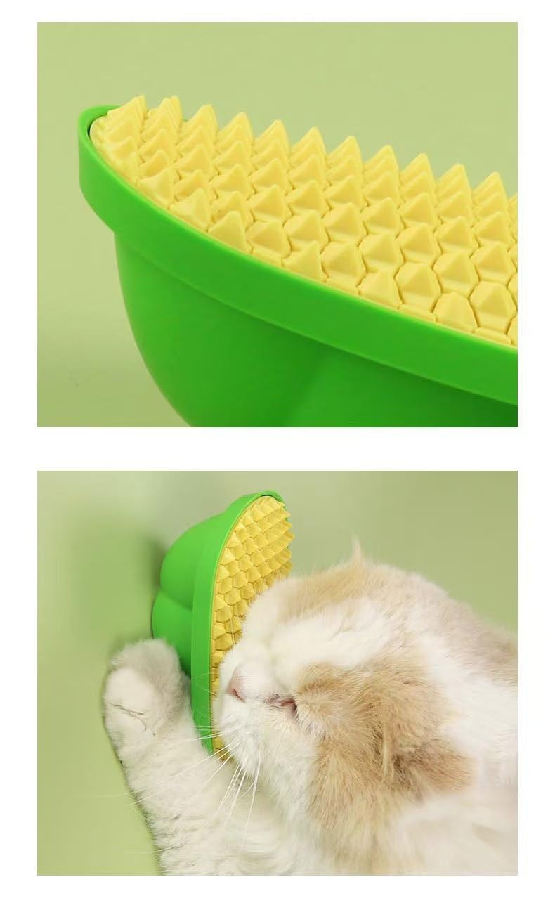 2Packs Self Grooming Tool with Catnip, Wall Corner Scratcher, Massage Brush for Long & Short Fur Cats and Puppies - BeesActive Australia