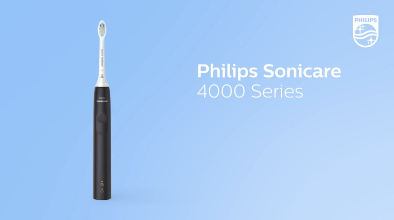 Philips Sonicare 4100 Rechargeable Electric Toothbrush, 1 Brush Head, Black 1 Count (Pack of 1)