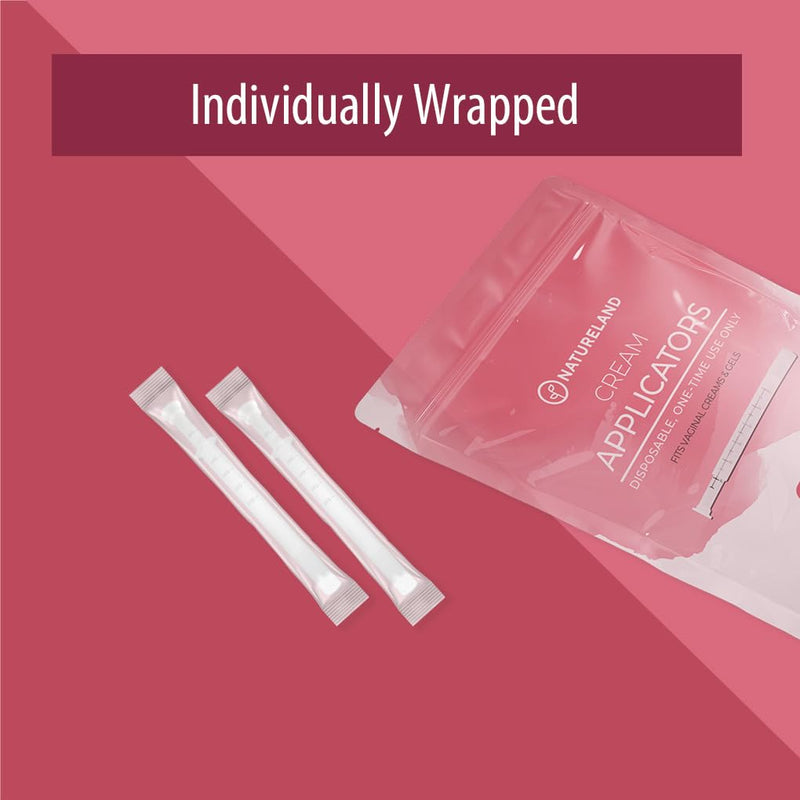 Natureland Disposable Plastic Vaginal Applicator: For Gel or Cream Products - Includes Dual Dosage Markings (Regular, 20, Count) 1 Count (Pack of 20)