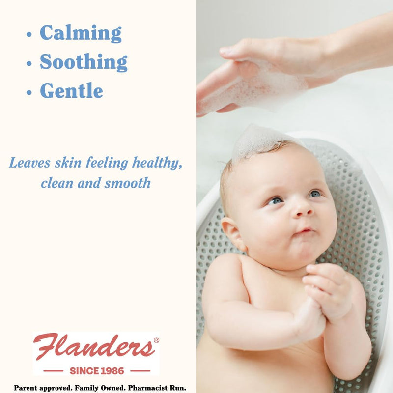 Flanders Bubble Bath - Shampoo & Wash 3-IN-1, Pharmacist Developed, Plant Based, Unscented, Clean Ingredients, Calming & Fun for Sensitive Skin, All Ages (15oz) 15 Fl Oz (Pack of 1) - BeesActive Australia