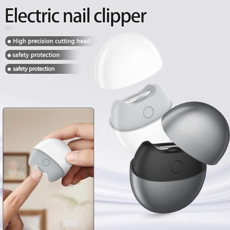 Electric Nail Clipper,2026 New Electric Automatic Nail Clipper,USB Rechargeable Automatic Nail Trimmer with Iight and Nail Chip Storage,Adult and Elderly Electric Toenail Clippers (Gray) Gray - BeesActive Australia