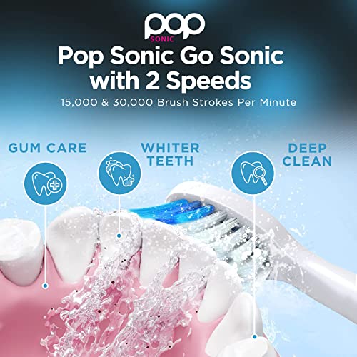 Go Sonic Electric Toothbrush for Adults – 2 Speed (Purple) – Dupont Nylon Bristles – 15,000-30,000 Strokes/Minute w/AAA Battery – Bathroom Essentials & Travel Essentials Purple 1 Count (Pack of 1)