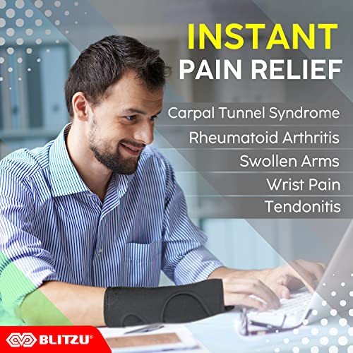 BLITZU Carpal Tunnel Wrist Brace for Night, Tendonitis Pain Relief Support