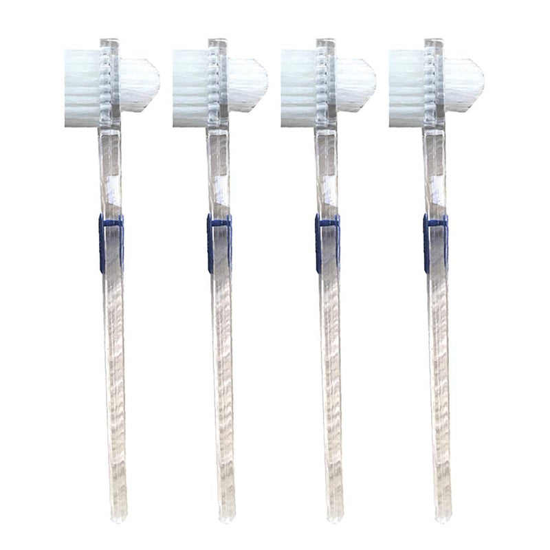 Healifty Denture Brush Transparent Denture Brush False Teeth Cleaning Brush Double-Sided Toothbrush Artificial Teeth Cleaning Tool - BeesActive Australia