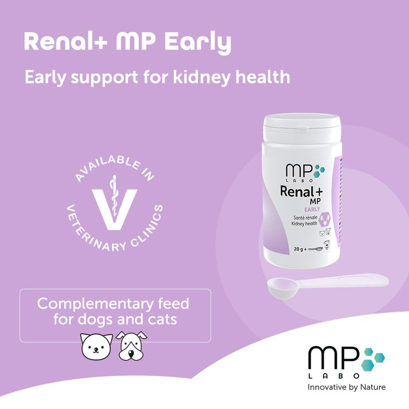 Renal+ MP Early for Dogs & Cats - Daily Kidney Support with B-Vitamins, Potassium & Omega-3 – Helps Maintain Renal Function & Vitality – Sprinkle Capsules