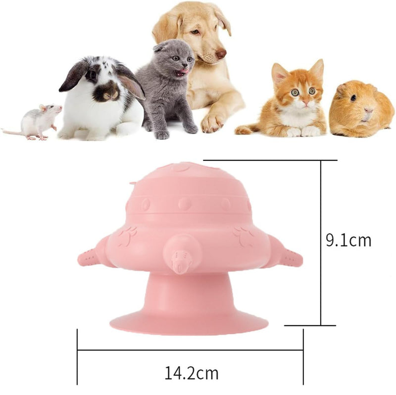 Rearing Aid Puppy Cat Milk Feeding Station with 4 Nipples Puppy Feeding Station Silicone Breastfeeding Station Self Feeding Feeder Puppy Milk Cat Milk Feeding Station for Baby Pet (Pink) Pink - BeesActive Australia