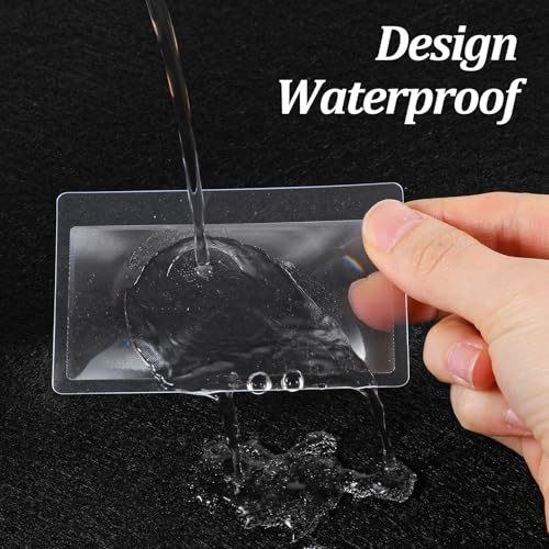 200 Pcs 3X Thin Fresnel Lens, Credit Card Size Pocket Magnifier, Kid Magnifying Len Portable Magnifying Lens for Reading for Reading and Fire Starting