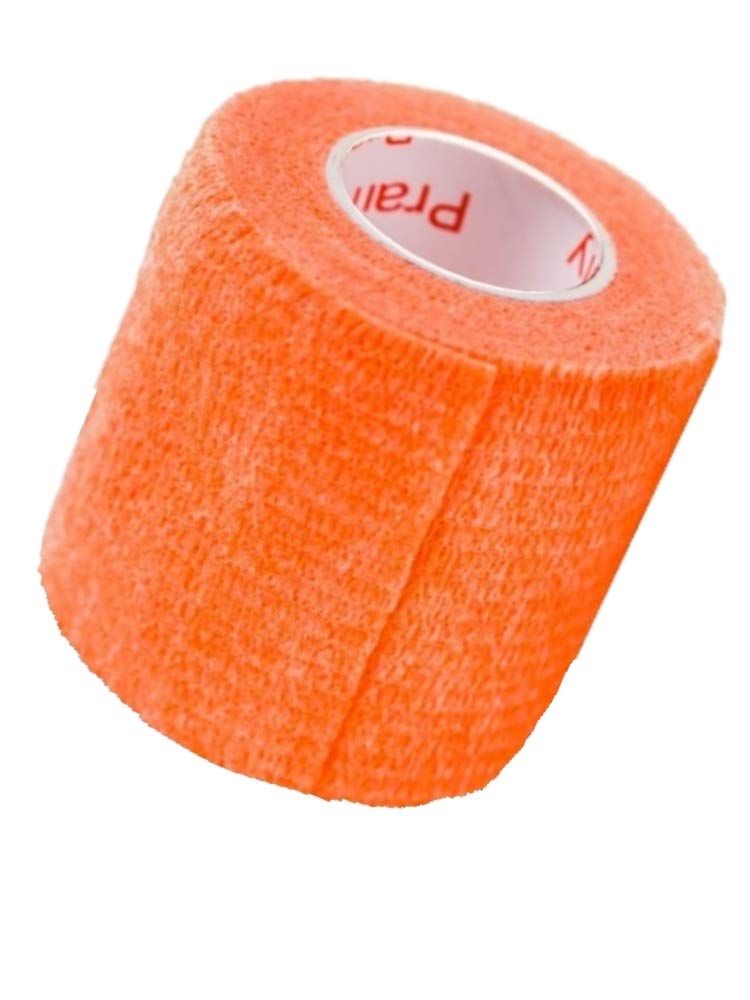 Vet Tape (Orange) (2 Pack) (2 Inch x 15 feet) Self Adhesive Adherent Adhering Cohesive Flex Self Stick Bandage Grip Roll Dog Cat Pet Horse - BeesActive Australia