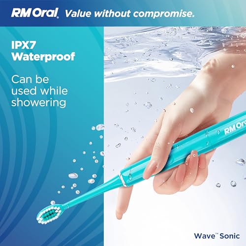 RM Oral Wave Sonic Battery Toothbrush, Soft Bristles - Aquamarine