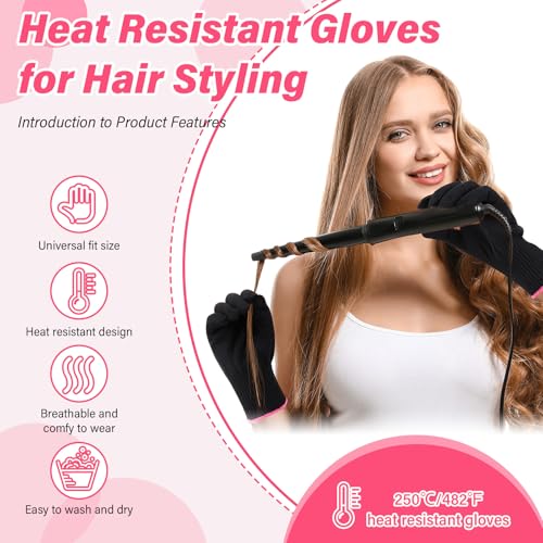 Suhine 20 Pcs Professional Heat Resistant Gloves Classic Style