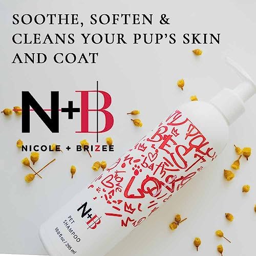 N+B Dog Shampoo | Shampoo for Dogs w/Coconut Oil, Organic Aloe Vera & Argan Oil | Grooms & Enhances Coat & Fur’s Natural Shine | Anti-Itch, Hypoallergenic, Eliminates Odor | 10oz - PawsPlanet Australia