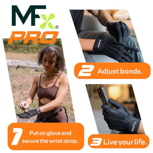 MetaFlex Pro, Strength & Recovery Gloves. Medium-Weight Resistance Bands for Deep Stretching, Advanced Hand Strengthening, and Gentle Support for Hand Pain Relief X-Small Right