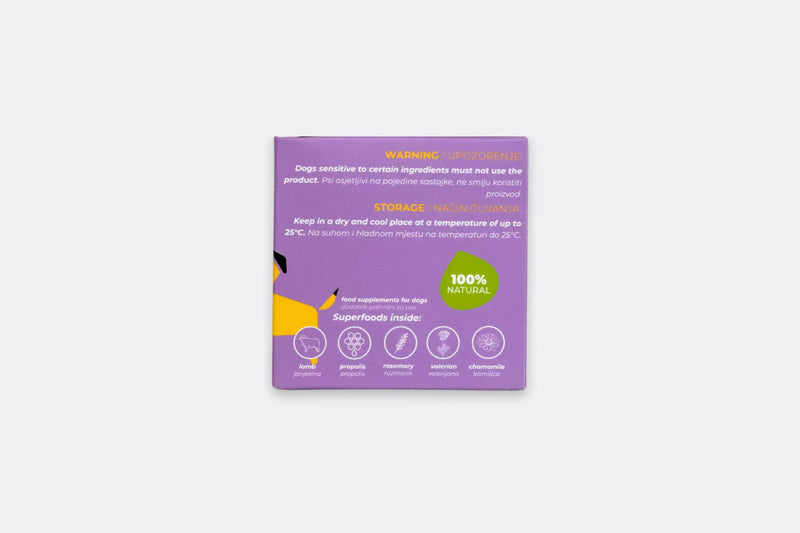 Brix Calm - Rosemary, Propolis, Valerian, & Chamomile Supplement Treats for Dogs - Supports Relaxation and Stress Relief - Vitamin Rich for Dog's Overall Health (54 Pieces)