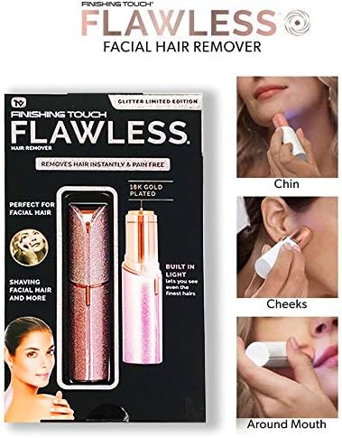 Flawless Women's Electric Shaver, Electric Face Shaver, Hair Growth Care, Unwanted Hair Removal, 18K Gold, Shiny Pink, Sensitive Skin, Cordless -  Australia