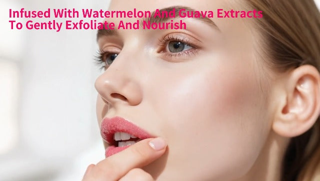 AMOADO Sugar Lip Scrub for Dark Lips – Exfoliating Lip Scrub for Smooth & Soft Lips with Watermelon & Guava, Lip Exfoliator & Moisturizer for Dry, Chapped Lips, Natural Lip Care, 1.2 oz/35g