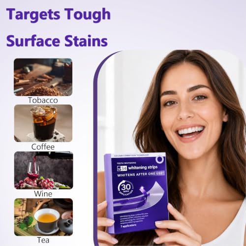 Purple Teeth Whitening Strips | Instant Color Correction & Smile Bright 2PCS
