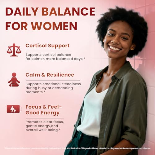 Cortisol Supplements for Women, Mood, Calm, Stress Balance, Hormone Harmony Cranberry 2 Fl Oz (Pack of 2)