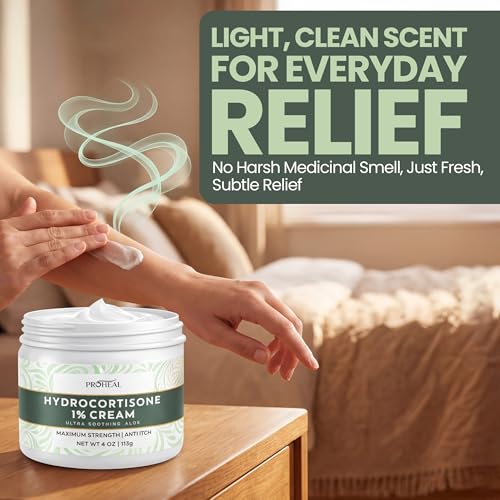1% Hydrocortisone Cream Maximum Strength with Aloe, 4oz of Anti Itch Cream 4 Ounce