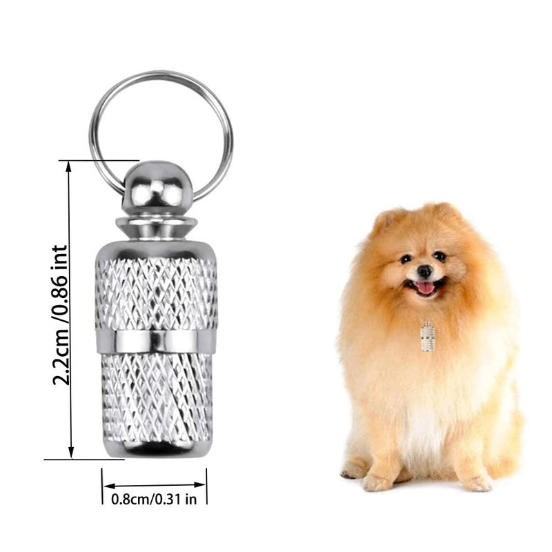 Pack of 3 metal dog collar pendants, dog metal name plate, dog collar pendant, dog collar pendant, suitable for cats and dogs and small animals, address capsule, anti-lost name plate - BeesActive Australia