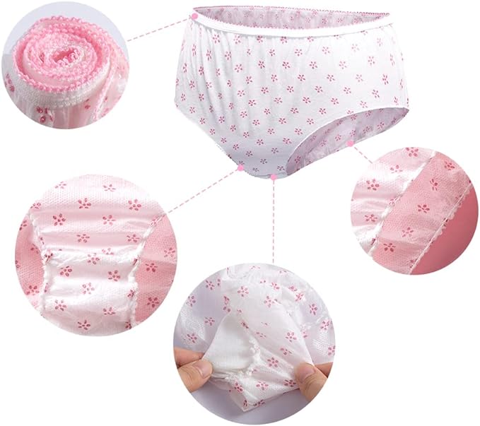 35 Pack Women's Disposable Underwear, Disposable Underwear, For Travel, Business Trips, Hospital Pregnancy, Non-Woven Underwear, Paper Pants - BeesActive Australia