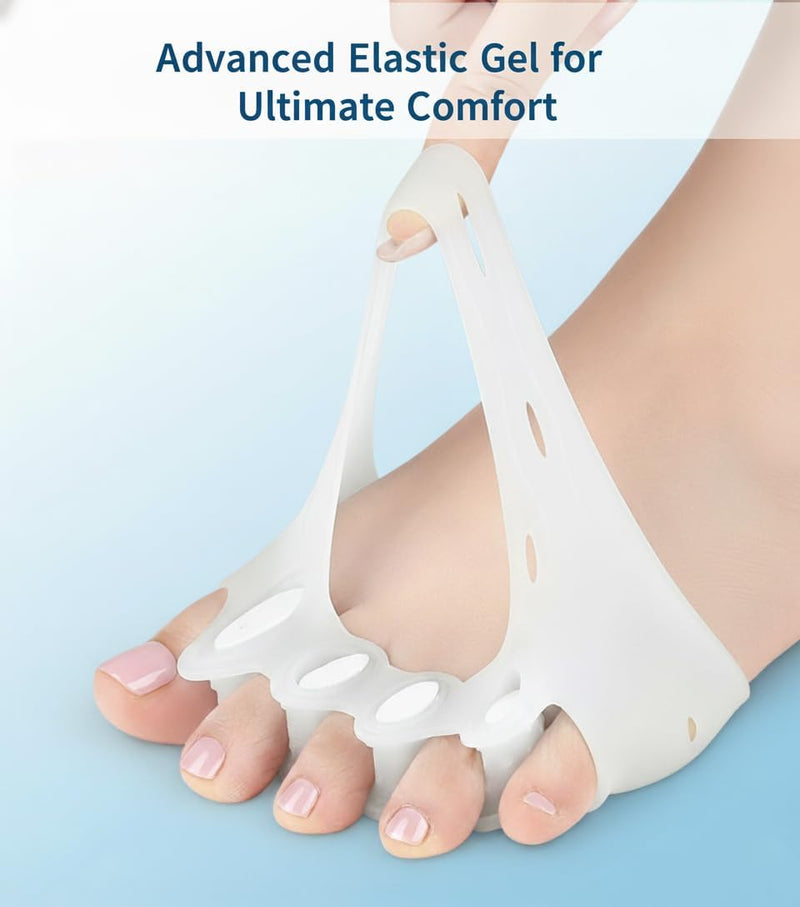 Upgraded Toe Separators & Toe Spacers for Women and Men - Podiatrist Recommended, Bunion Corrector, Foot Alignment and Pain Relief(2 Pair) 4