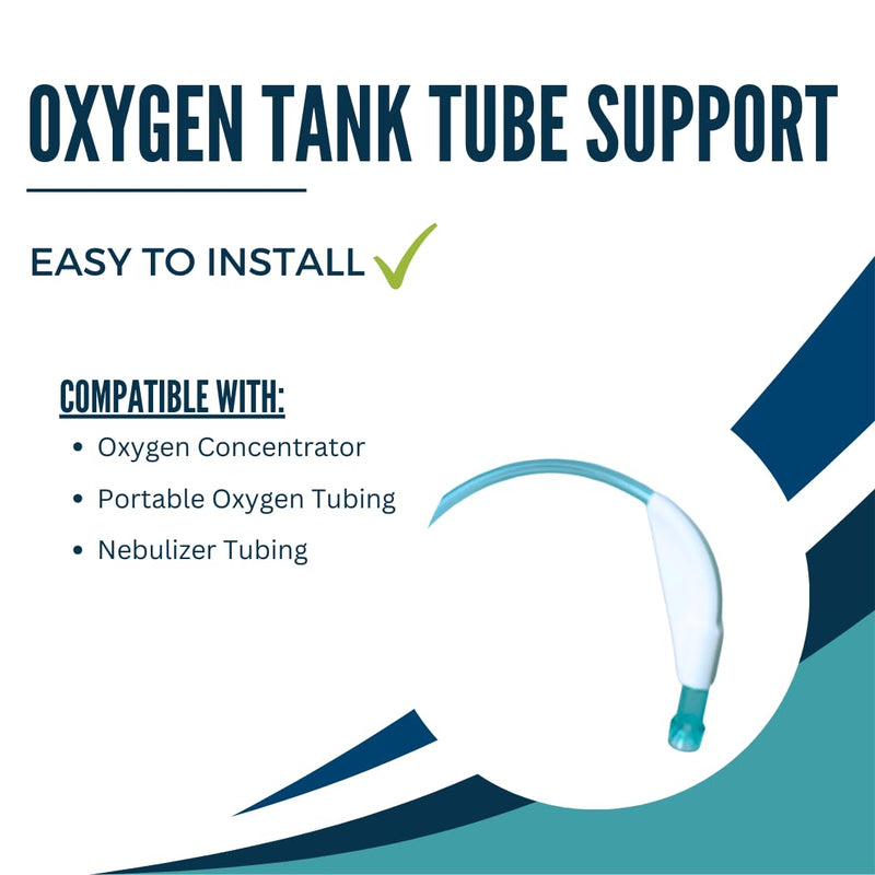 Holder for Oxygen Hose Nebulizer Tubing | Keep Oxygen Hose from Kinking | Easily & Securely Attach to Oxygen Tubing | Made in USA (2 Pack White) (White) - BeesActive Australia