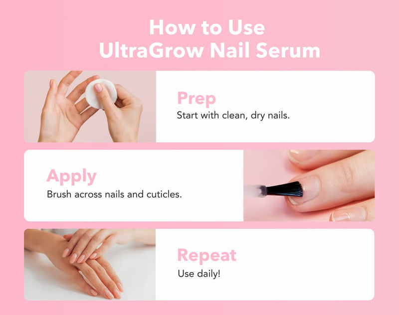 Liaison UltraGrow Nail Serum for Growth and Strength with Keratin Complex, Olive Oil & Vitamin E | Dermatologist-Tested to Support Weak, Brittle, Splitting Nails - BeesActive Australia