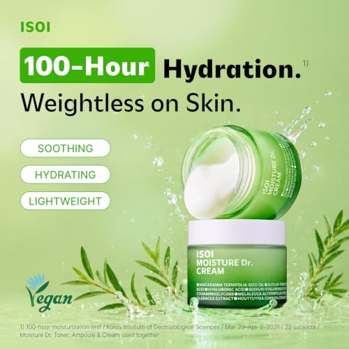 ISOI Moisture Dr. Soothing Cream, Face & Neck Moisturizer, 2.37 fl oz