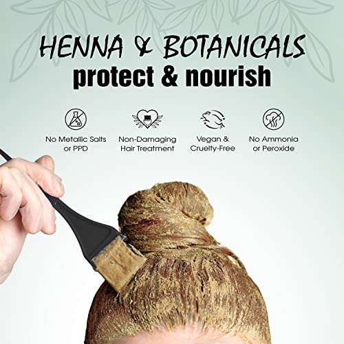 Light Mountain Light Brown Hair Dye for Men/Women, Organic Henna Leaf Powder and Botanicals, Chemical-Free Semi-Permanent Hair Color, 16 Oz