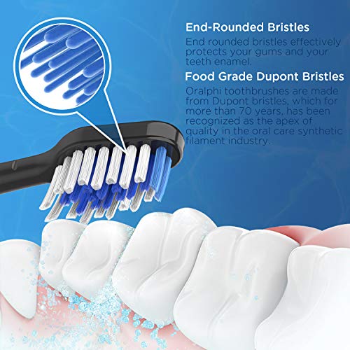Replacement Toothbrush Heads for Waterpik Complete Care 5.0/9.0 (CC-01/WP-862), STRB-8WB, (8-Pack, Black) 8-pack, Black