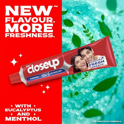 Close-Up Toothpaste, Fresh Breath and White Teeth Formula, 600g, Pack of 4
