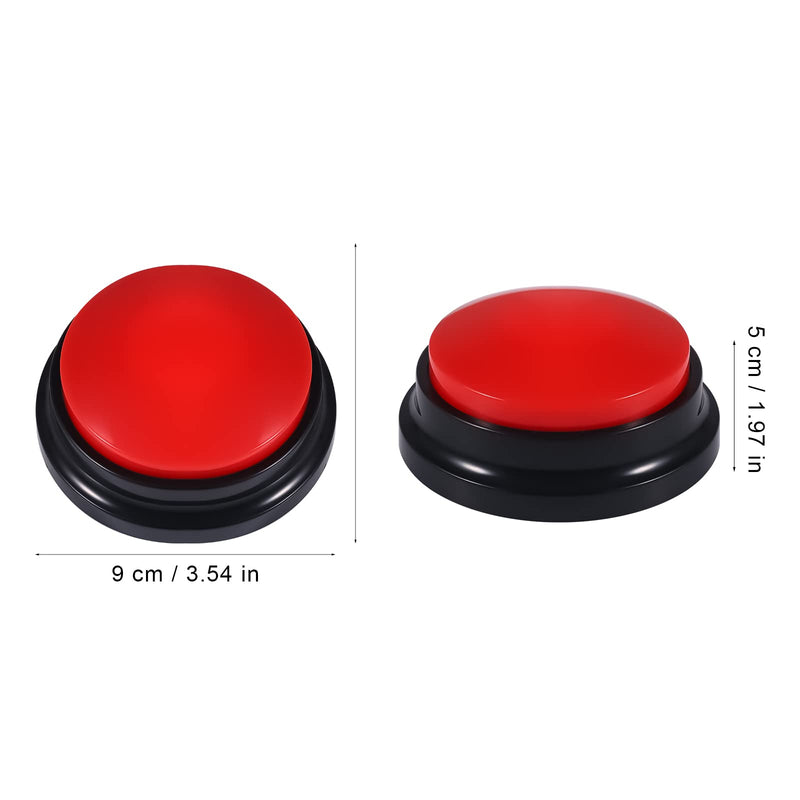 Pet Communication Button for Dogs, 30 Seconds Voice Recording Button Dog Pet Training Buzzer Pet Interactivity Device Dog Bells for Potty Training, Not Include Batteries (Red) - BeesActive Australia