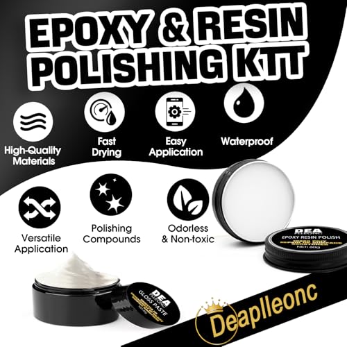 Epoxy Resin Polishing Kit, Epoxy Resin Polishing Compound is Specially Formulated for High-Gloss Finishes, Removing Surface Scratches and Restoring The Luster