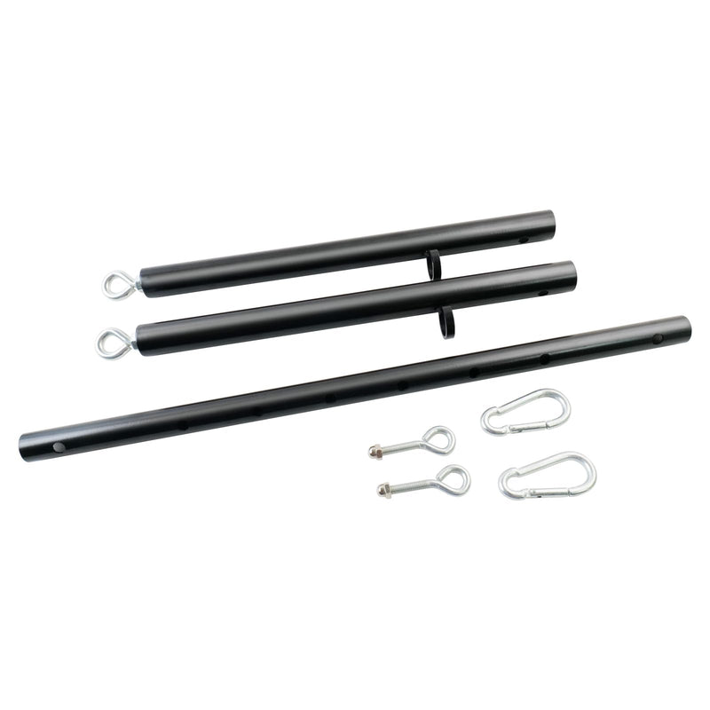 Spreader Bar Silver/Black Adjustable Exercise Stainless Steel Bar, Yoga Training Fitness Gear, Workout Bar,Sports Gym Kit Black
