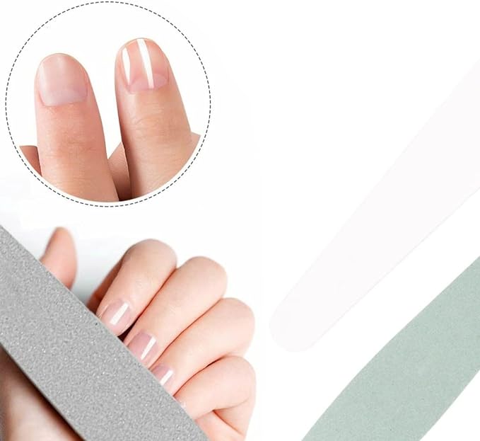 HappyHome Nail File, Nail File, Set of 6, Nail Polish, Double-sided Zebra File, #150#180#240, Sponge Buffer, 100/180, 220/280, Shiner, 1000/4000 -  Australia